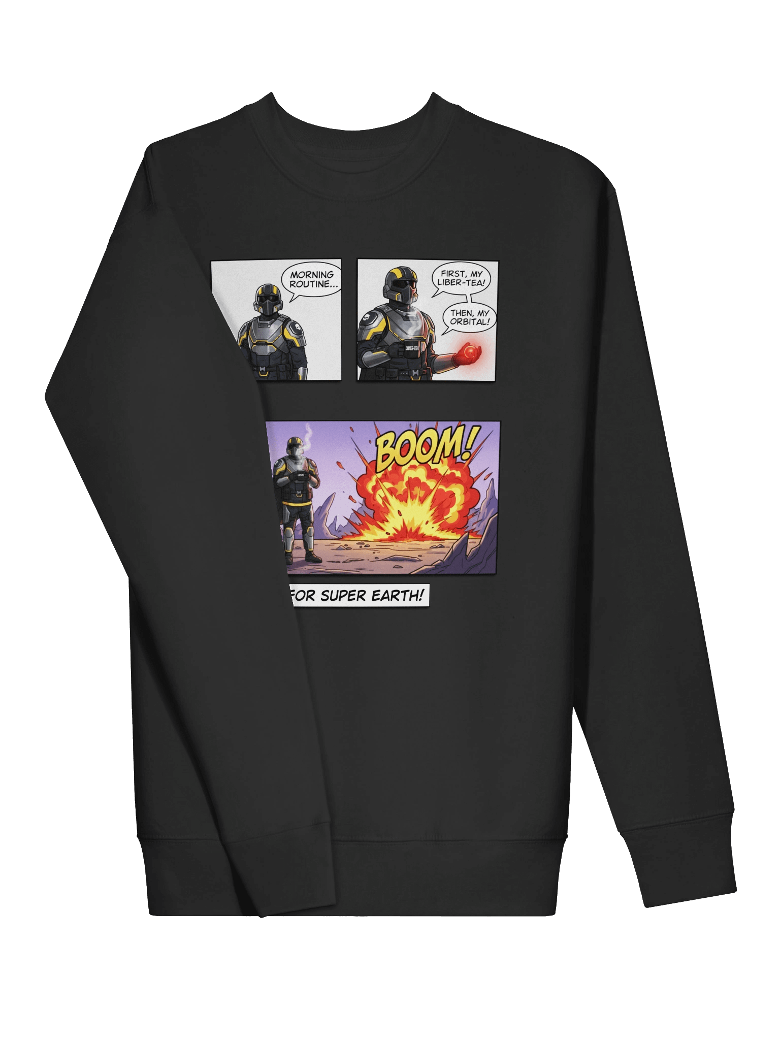 Morning Liber-tea Routine - Helldivers 2 Premium Sweatshirt product image (3)