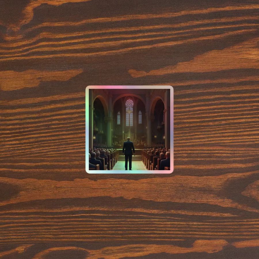 Donald in the Cathedral Holographic Sticker product image (3)
