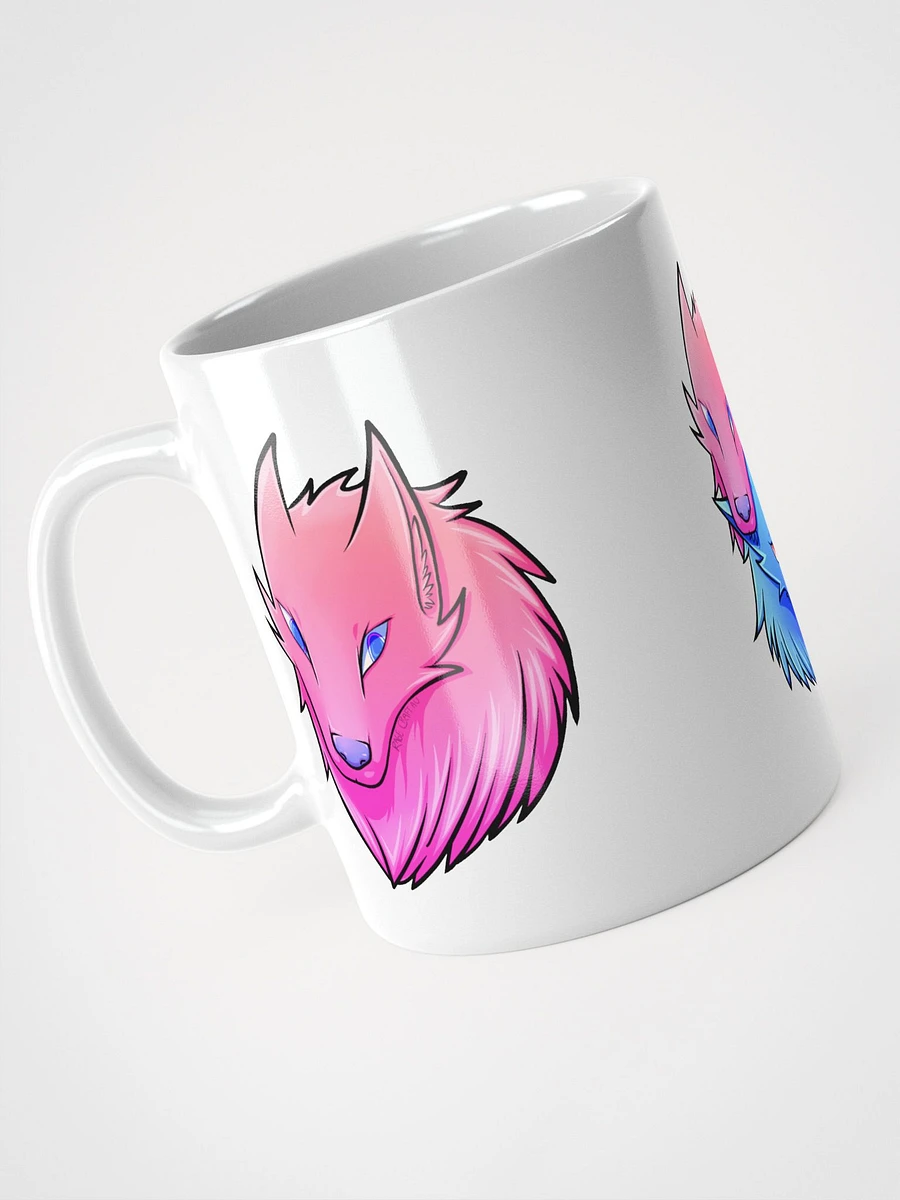 Pink and Blue Wolf Coffee Mug (White) product image (3)