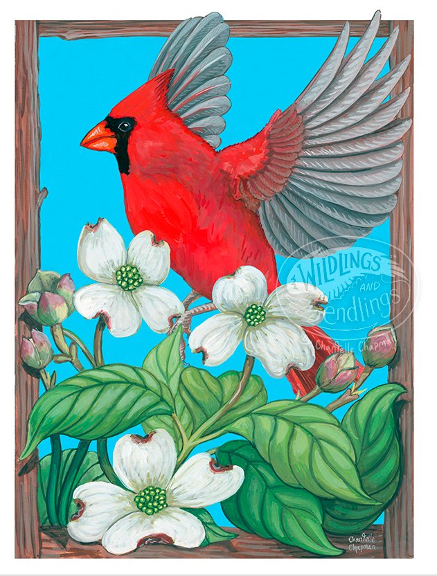Cardinal + Dogwood - Set of 5 A2 Notecards with Envelopes product image (3)