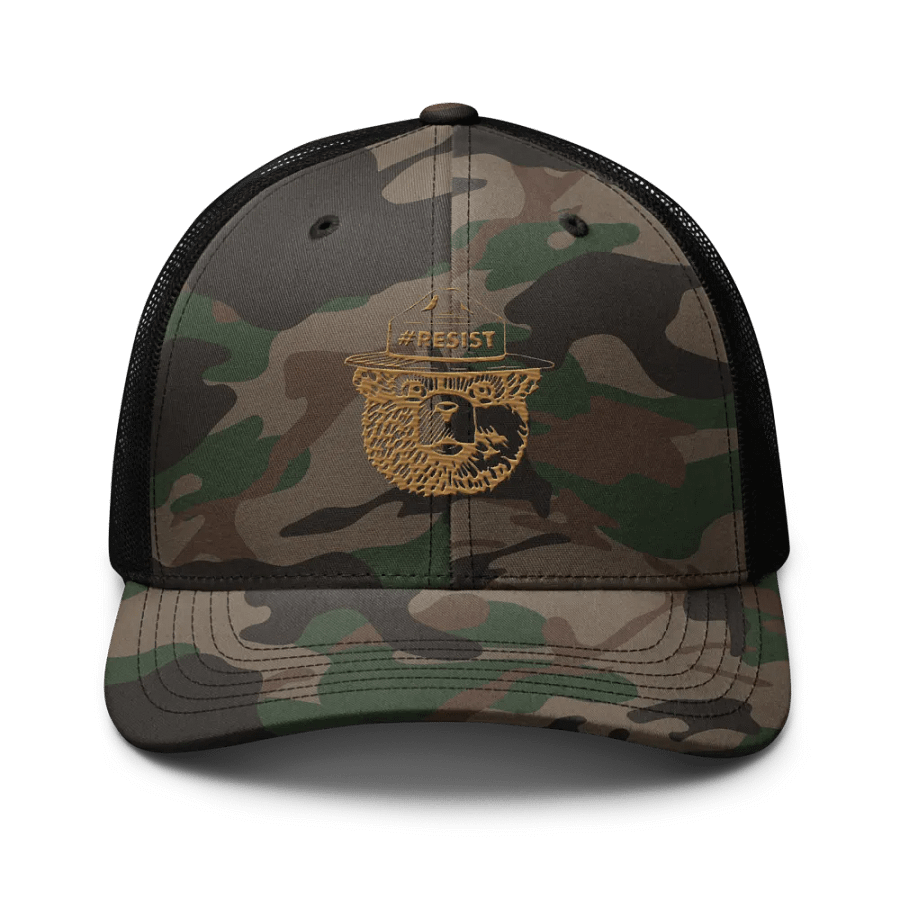 Rangers RESIST Camoflauge Snap-Back Hat Alt National Parks Embroidered Cap product image (1)