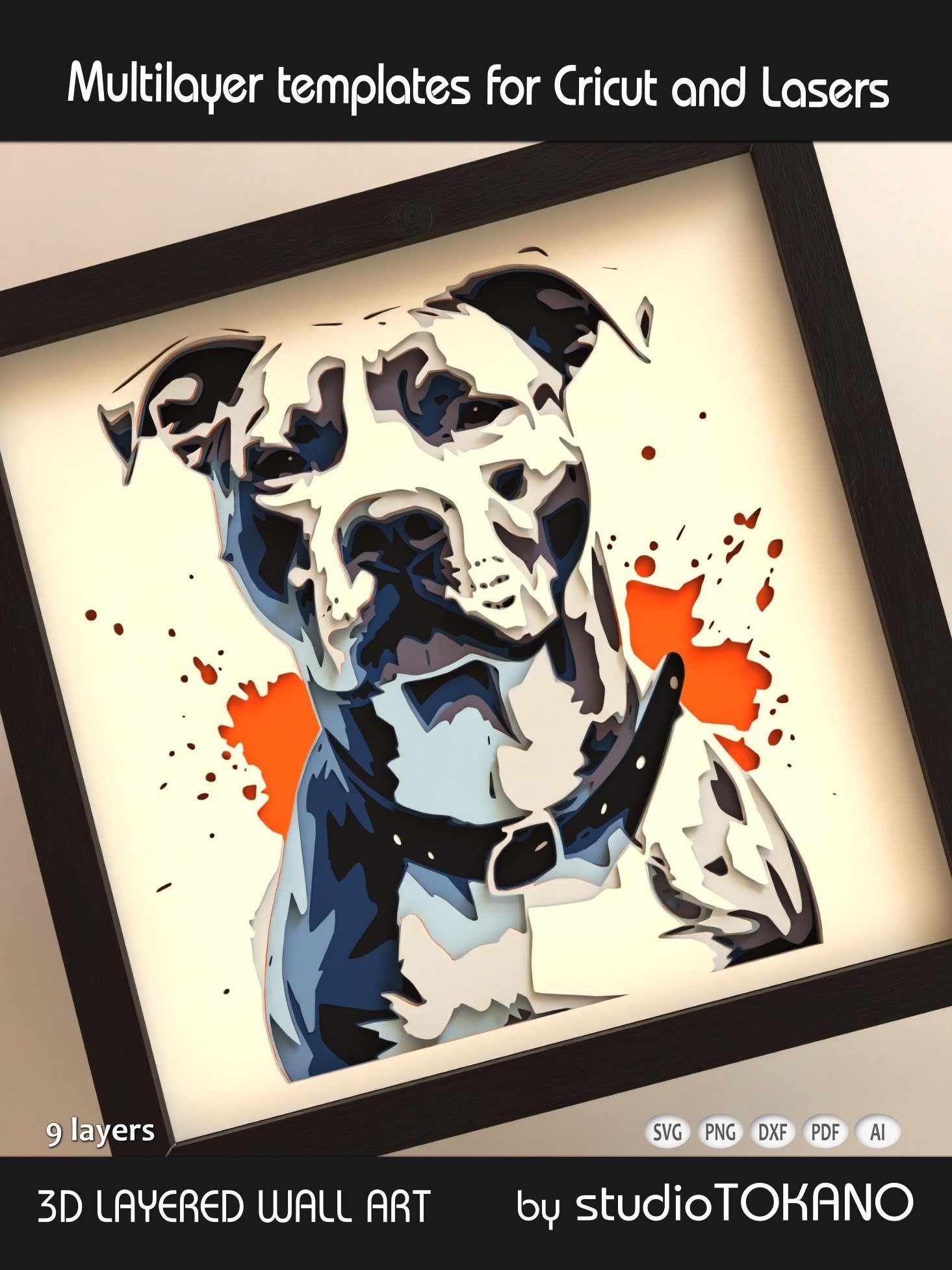 Pitbull Dog 3D Multilayer product image (5)