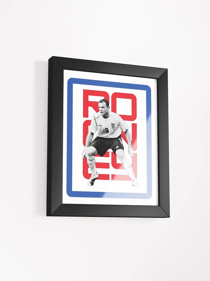 Wayne Rooney BW England Name Art Framed Print product image (1)