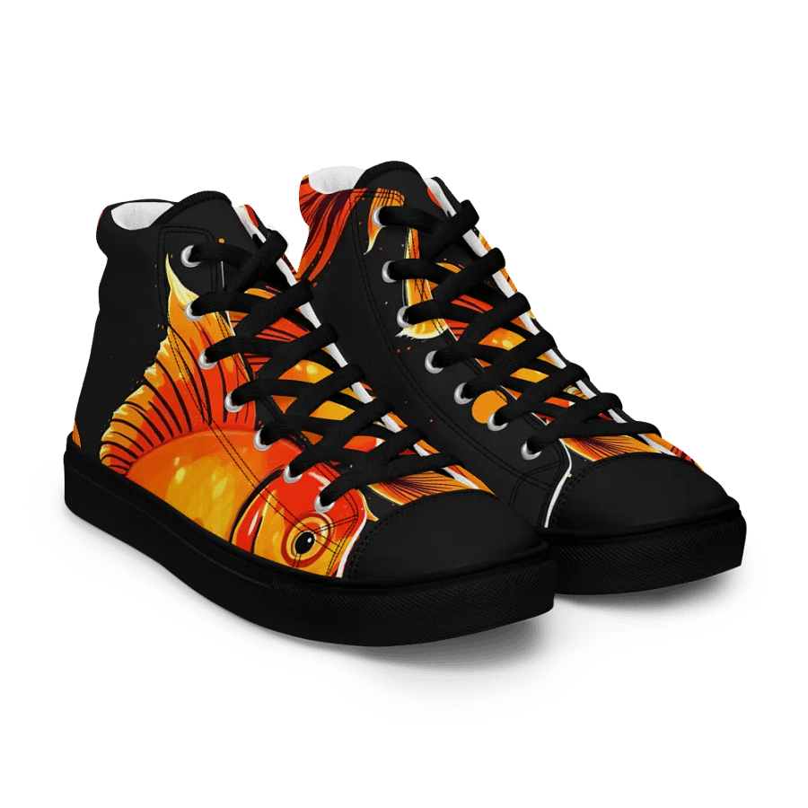 Luminous fins, Men's High Top Canvas Shoes product image (8)