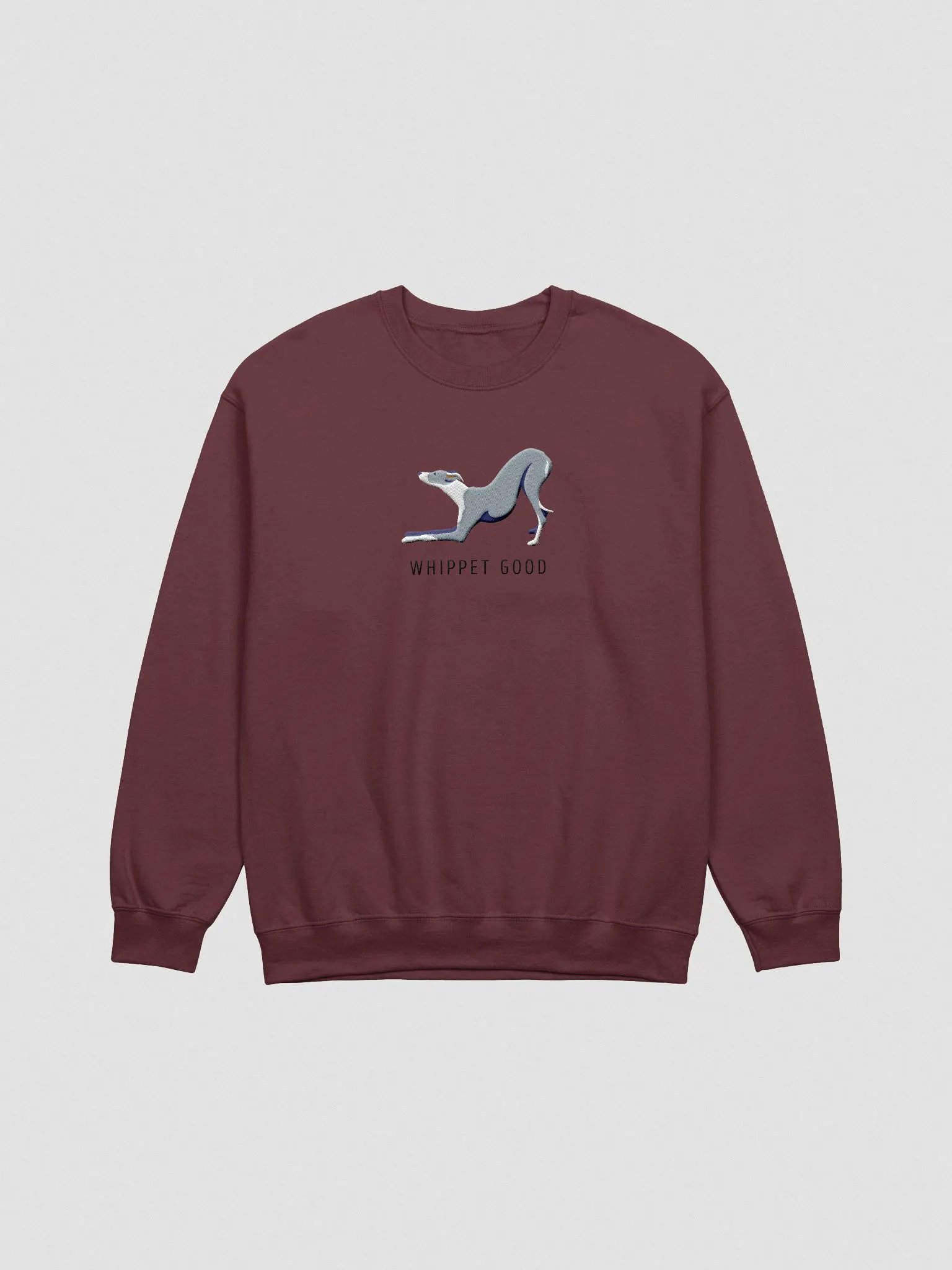 Whippet Good Sweatshirt (Embroidered) of a Whippet(Blue & White) product image (4)