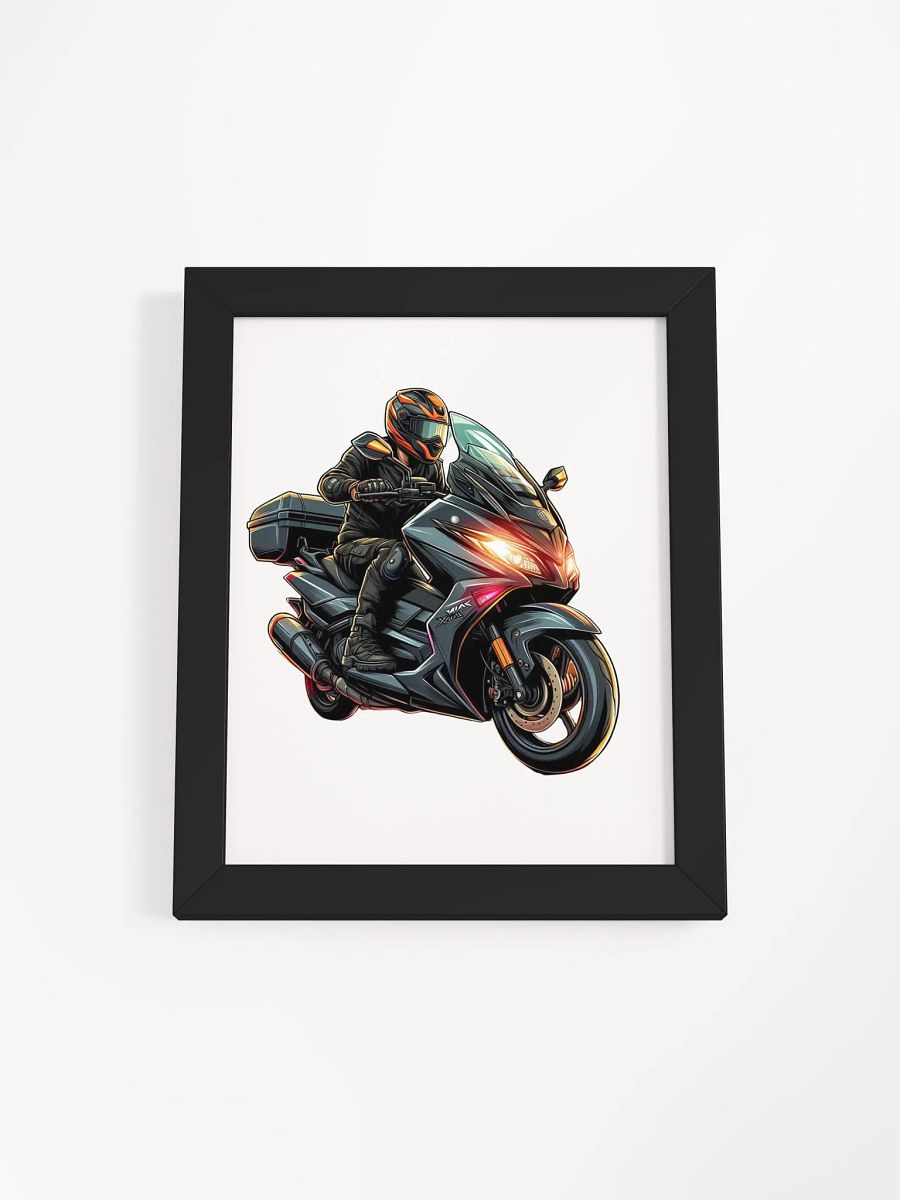 Ride into the Unknown | automatic motorbike biker on the way AI work product image (5)