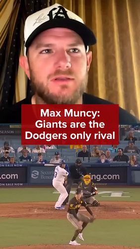 You heard it from Muncy: the Giants are the Dodgers ONLY rival.