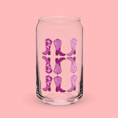 Pink Pony Club inspired glass cup, available with or without lid and straw! On our website now! Check it out at the link in b...
