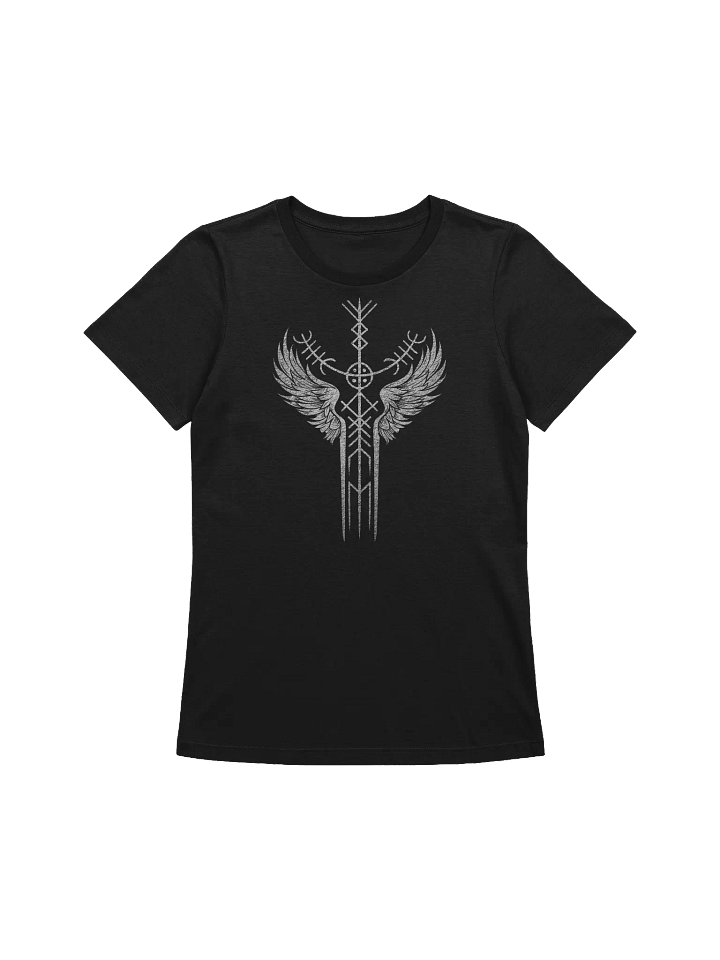 The Valkyrie Stave Women's Supersoft Relaxed-fit T-Shirt (grunge print) product image (2)