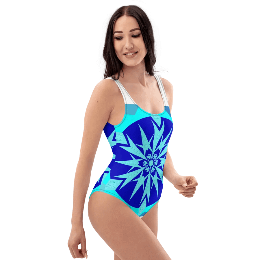 snowflake All-Over Print One-Piece Swimsuit product image (10)
