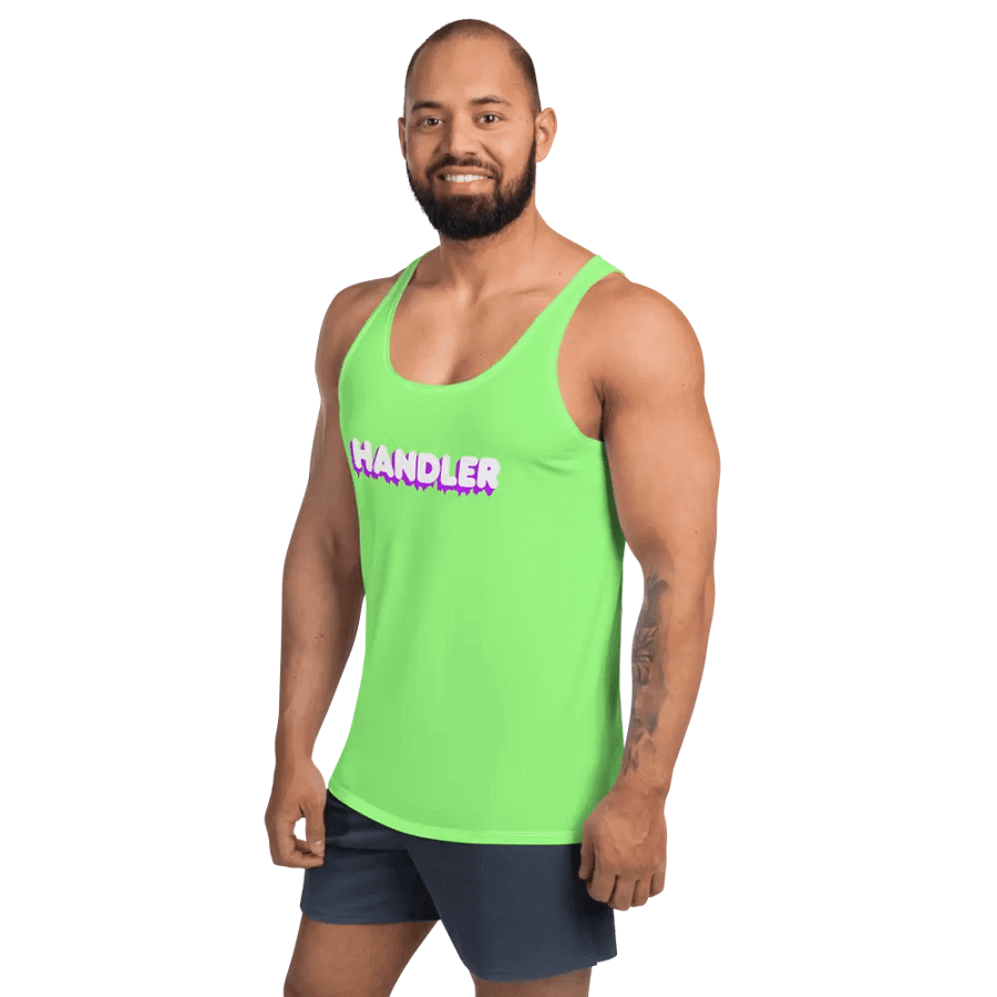 Identity Tank - HANDLER - Lime Green / Purple / White product image (4)
