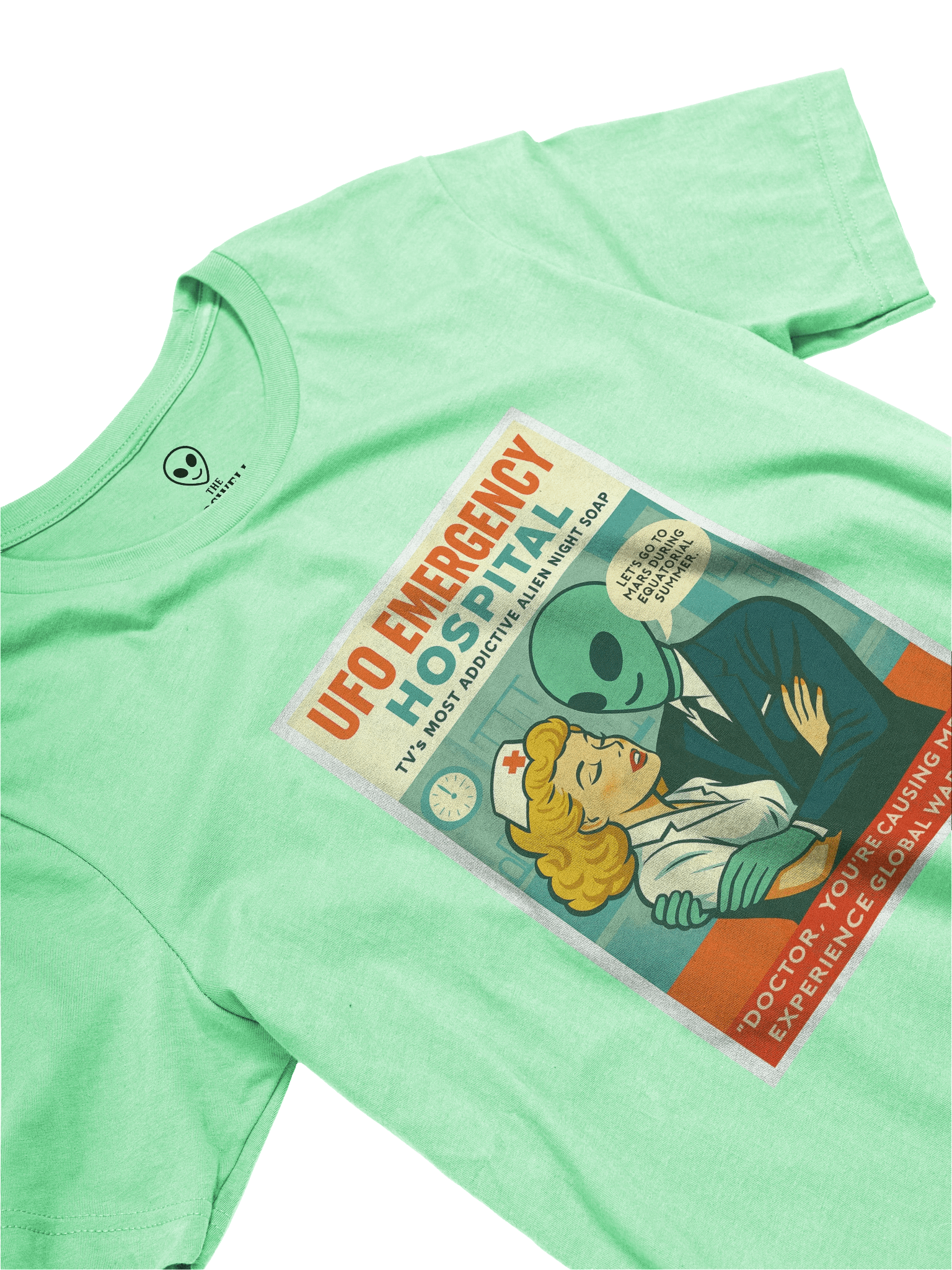 TV Hospital Night Soap Opera Roswell Aliens 1950's Retro Poster Unisex T-Shirt product image (3)