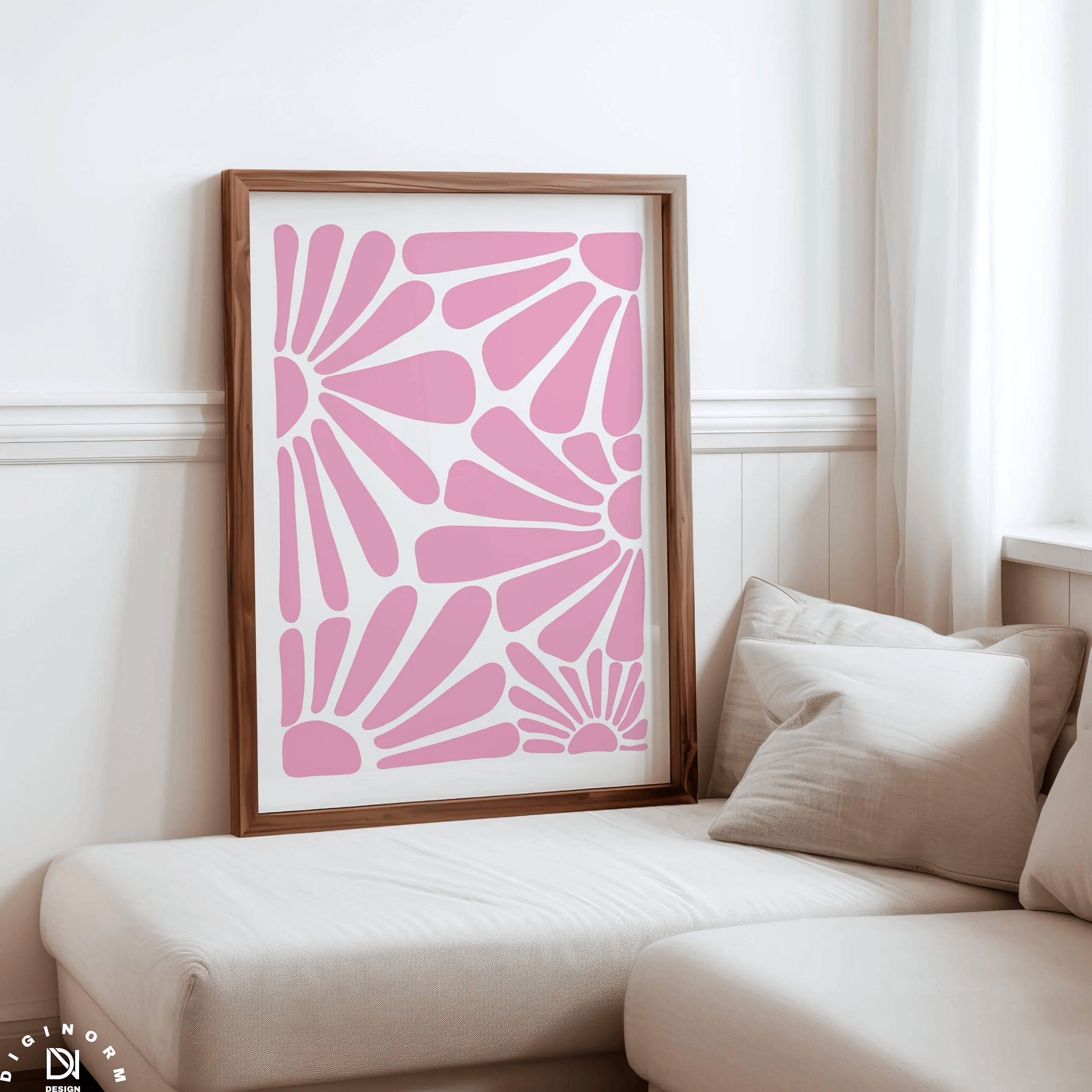 Soft Pink Wall Art Set of 2 Prints, Matisse Flower Print product image (11)
