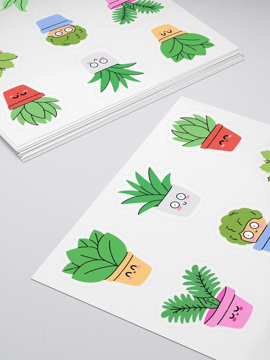Kiss-Cut Kawaii Plant Stickers Pack – Cute and Colorful Plant Pot Stickers for DIY Crafts, Notebooks, and Laptops product image (4)