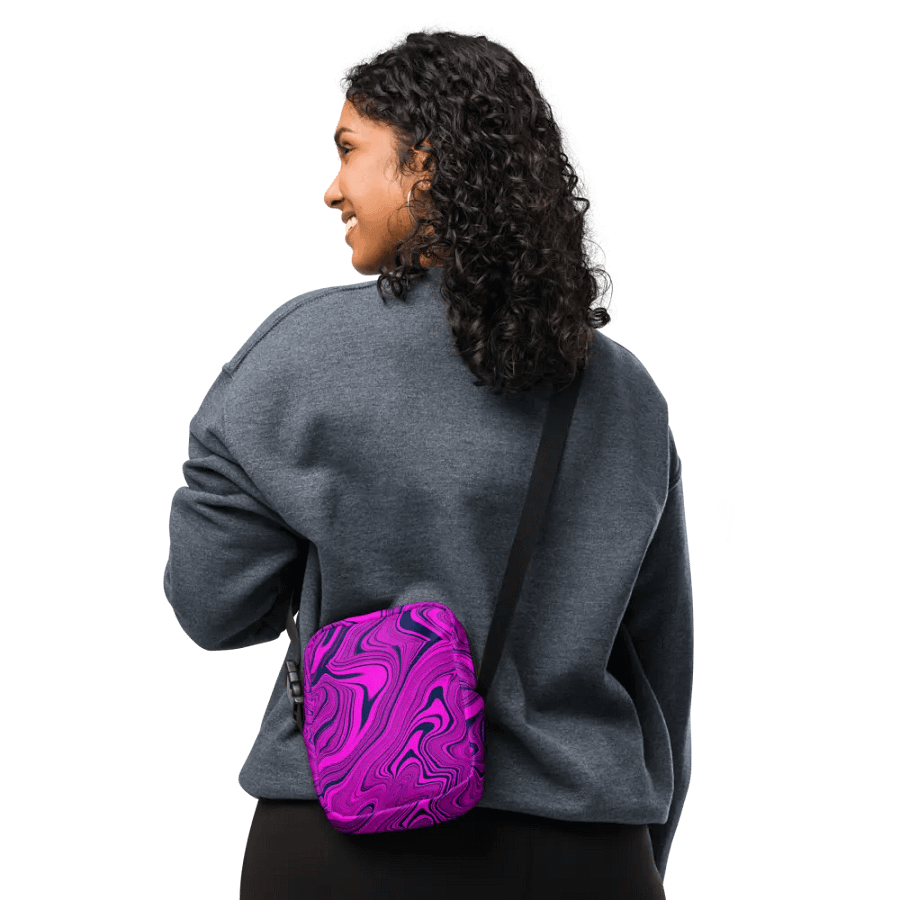 Utility Crossbody Bag - Purple Liquid Swirls product image (6)