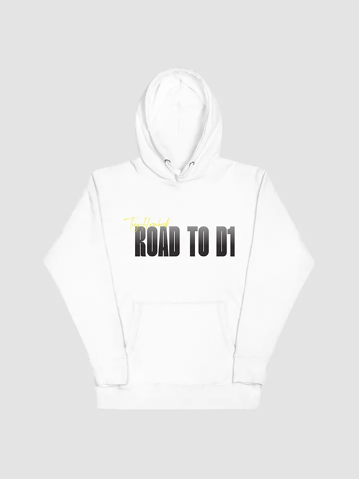 Troy Hornbeck - ROAD TO D1 - White Hoodie with YELLOW product image (1)