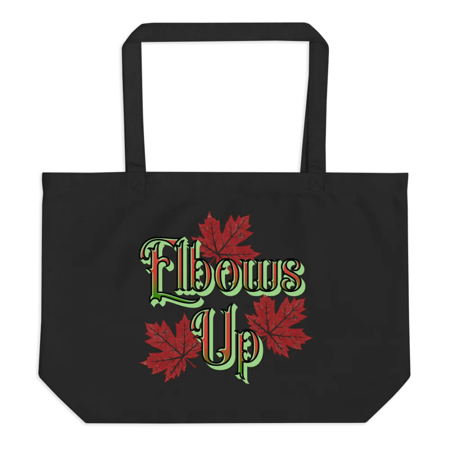 Elbows Up Maple Leaves Canada Glittery Eco Tote product image (1)