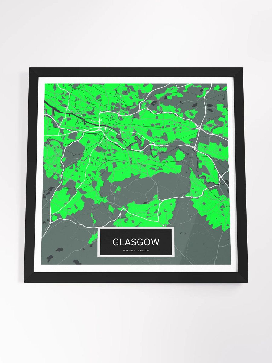 Framed Square Glasgow Art Maps product image (4)