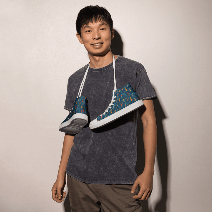 Wave Rider - Mens High Top Canvas Shoes product image (2)