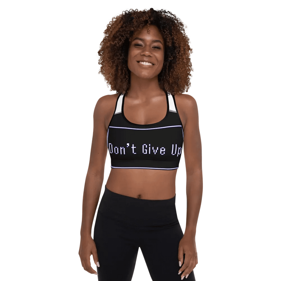 Don't Give Up - All-Over Print Padded Sports Bra product image (1)