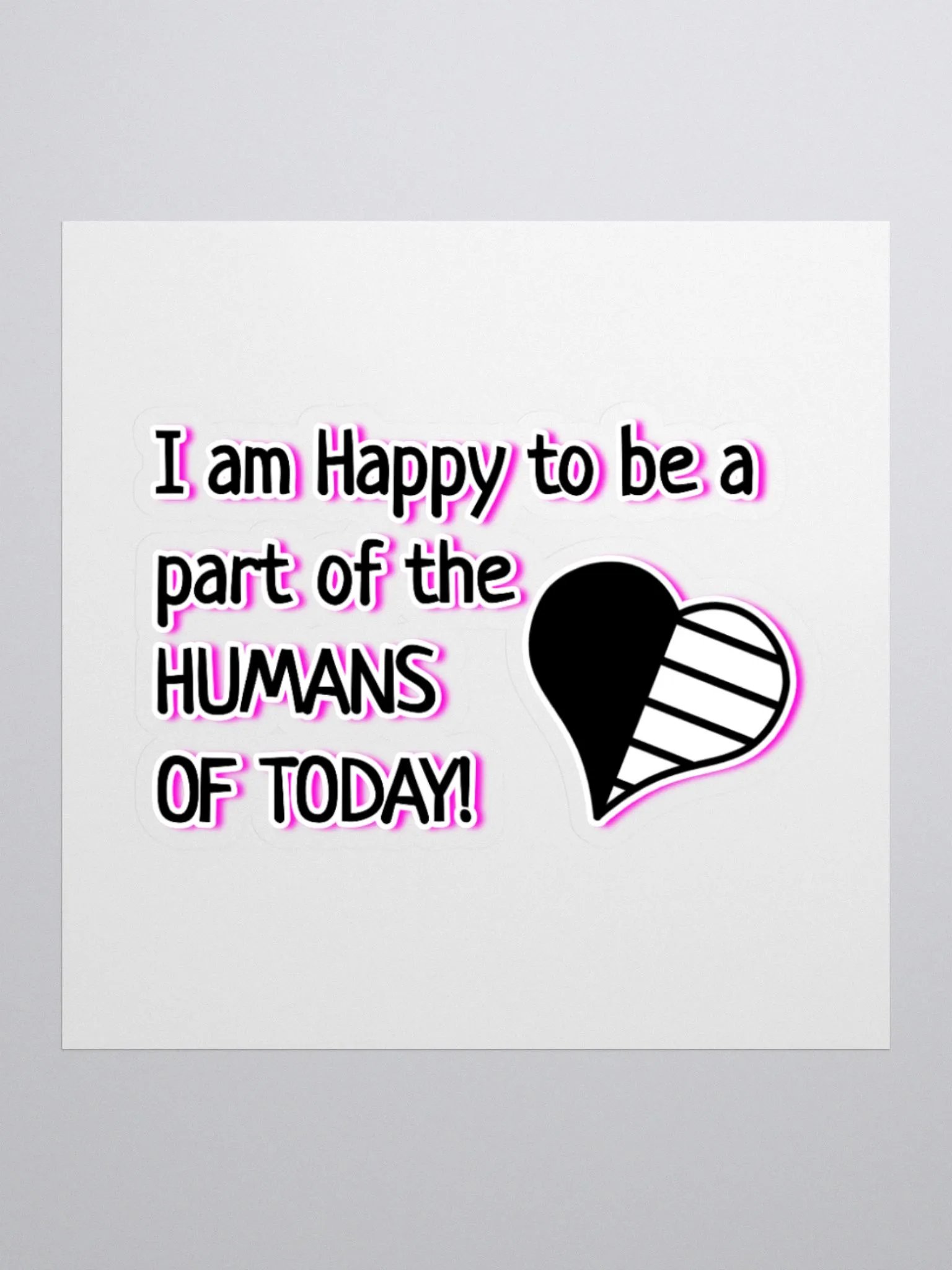Humans of today [Pink] Sticker product image (1)