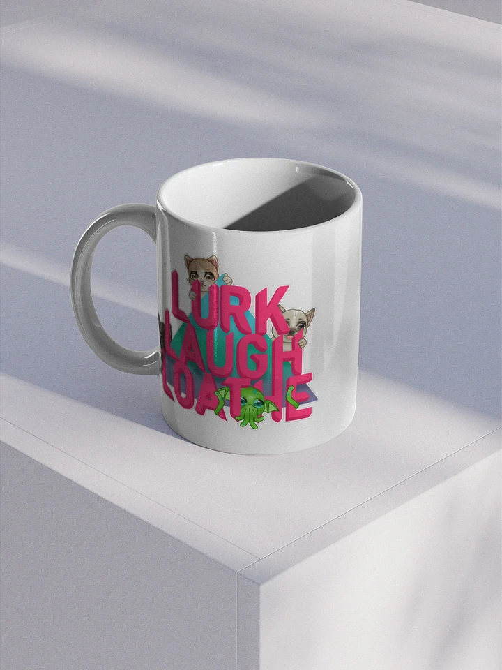 Lurk Laugh Loathe Retro Mug product image (1)