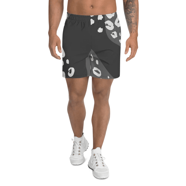 Flowing Grey Leopard Athletic Shorts product image (1)