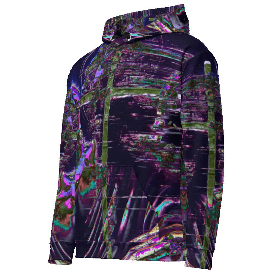 Glitch Cross Unisex AOP Hoodie product image (7)