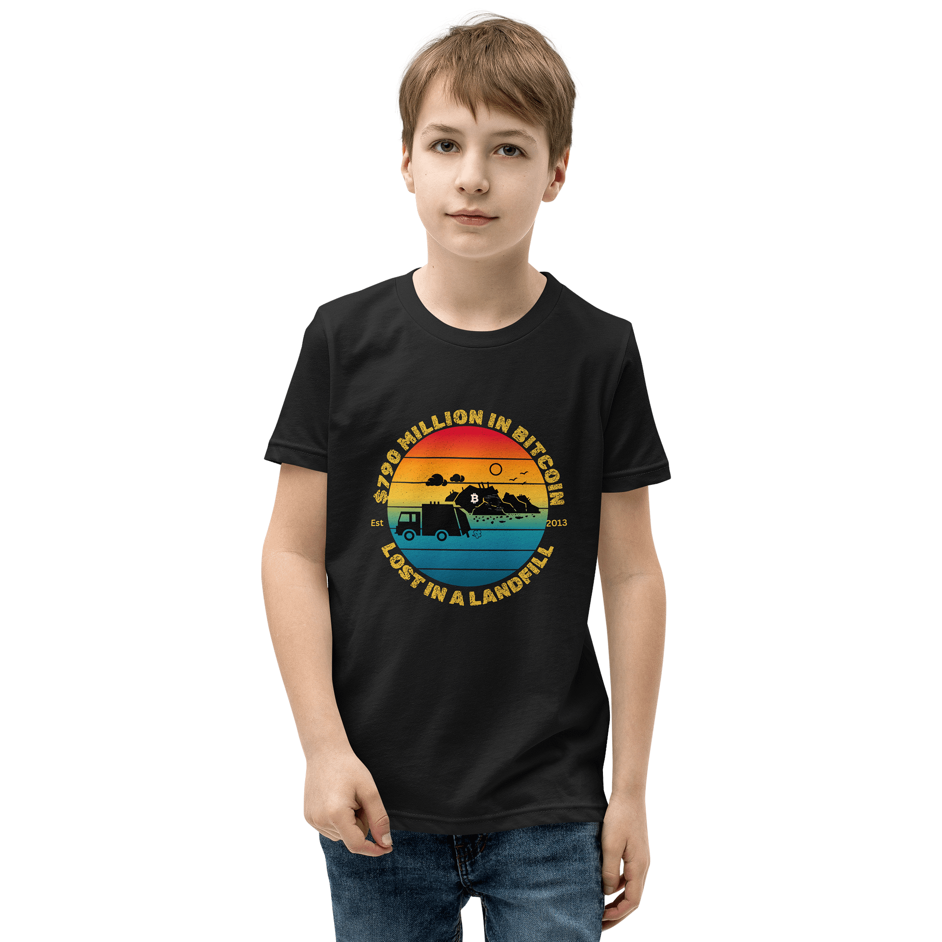Lost Bitcoin Landfill Youth T-Shirt product image (1)