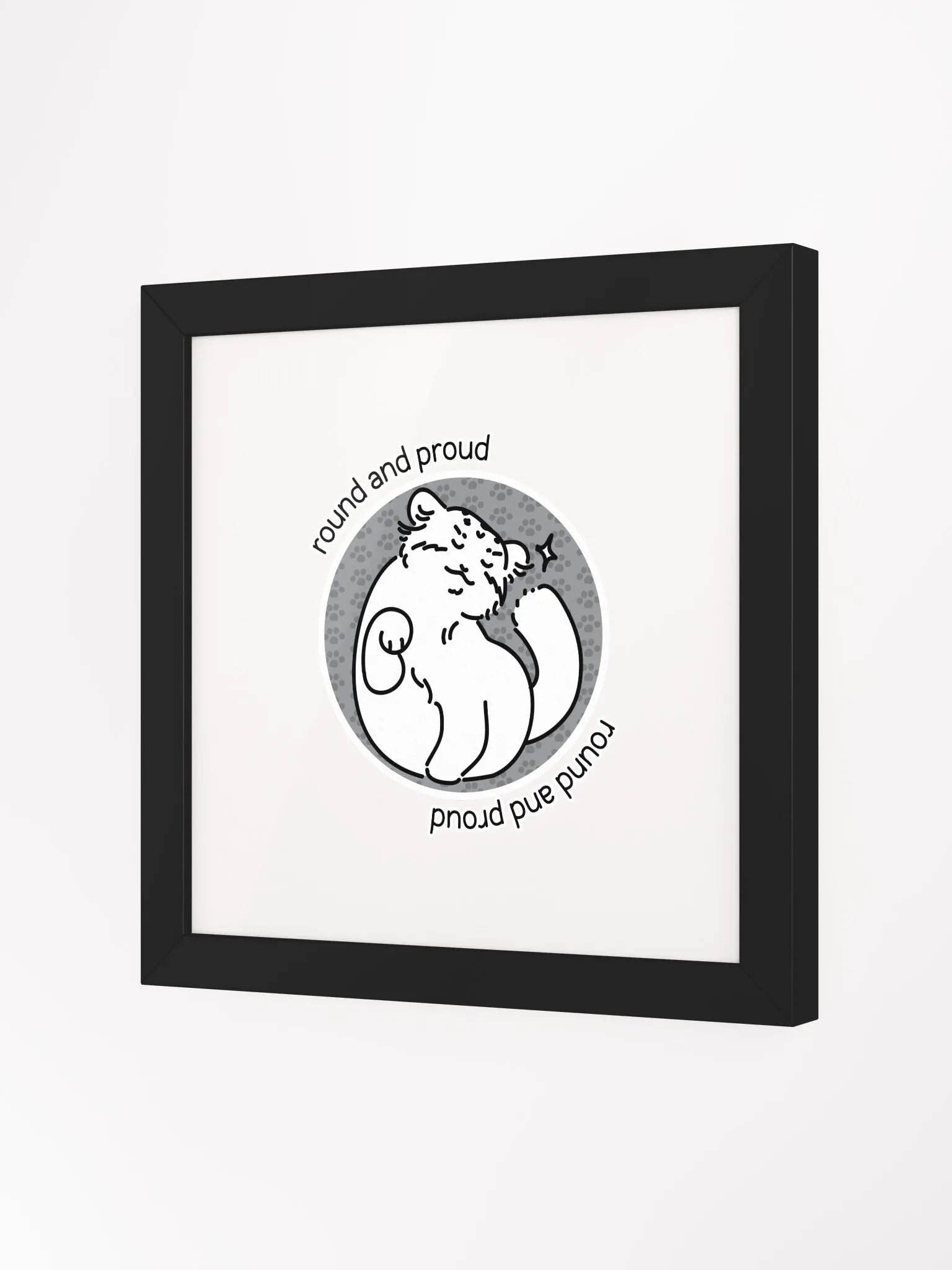 Round and Proud Manul Unlabeled Version - Framed Print product image (2)