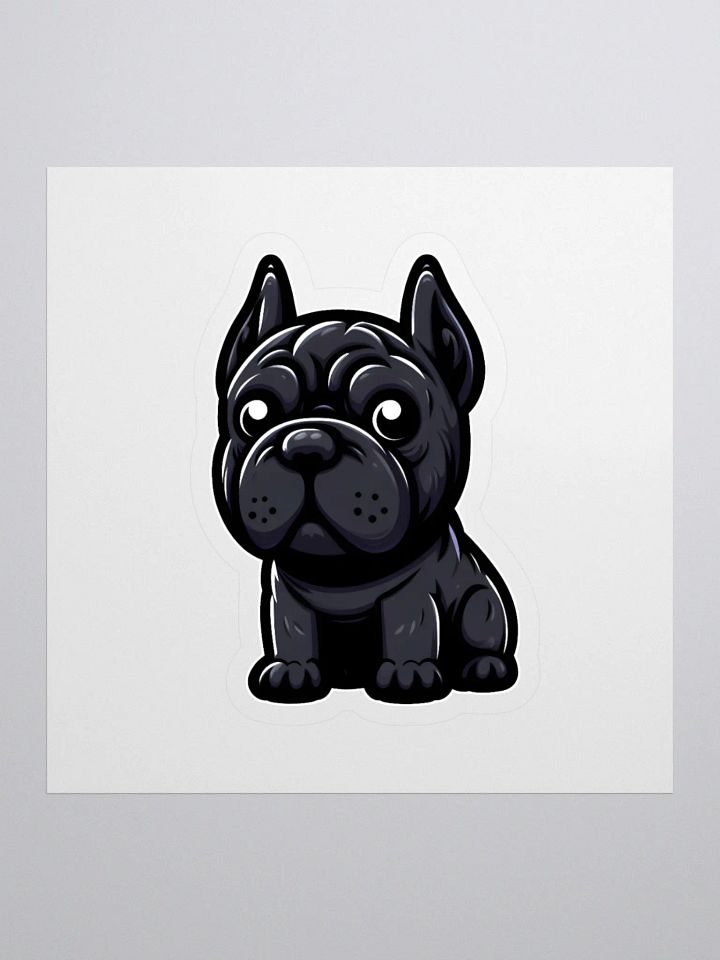 Black Cane Corso with Toys Sticker – Cute and Fun Dog Lover Decal product image (1)