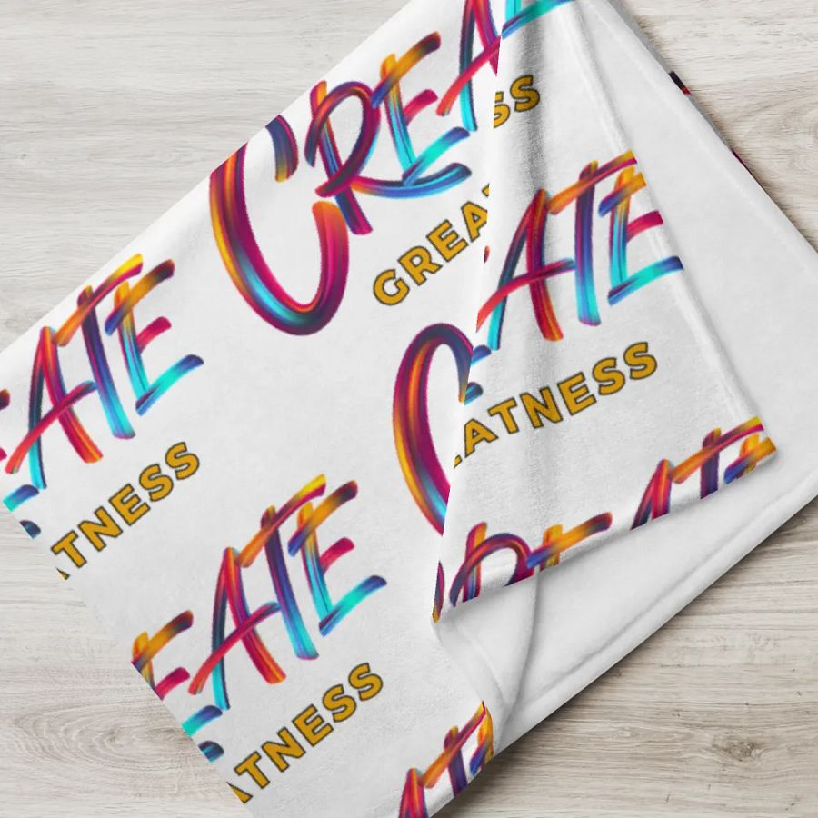 Create Greatness Patterned Throw Blanket product image (5)