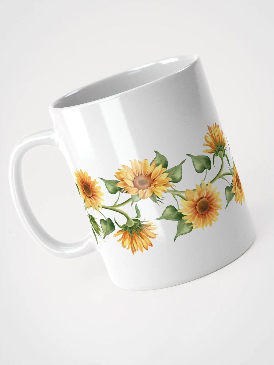 Sunflower Vine White Ceramic Mug product image (3)