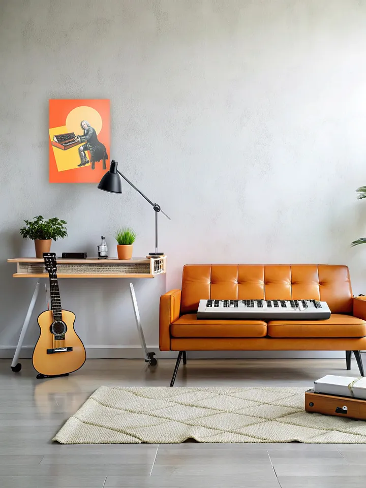 Prelude and Moog by Frank Fonik, (Minimoog) Techno EDM Enhanced Matte Paper Poster product image (1)