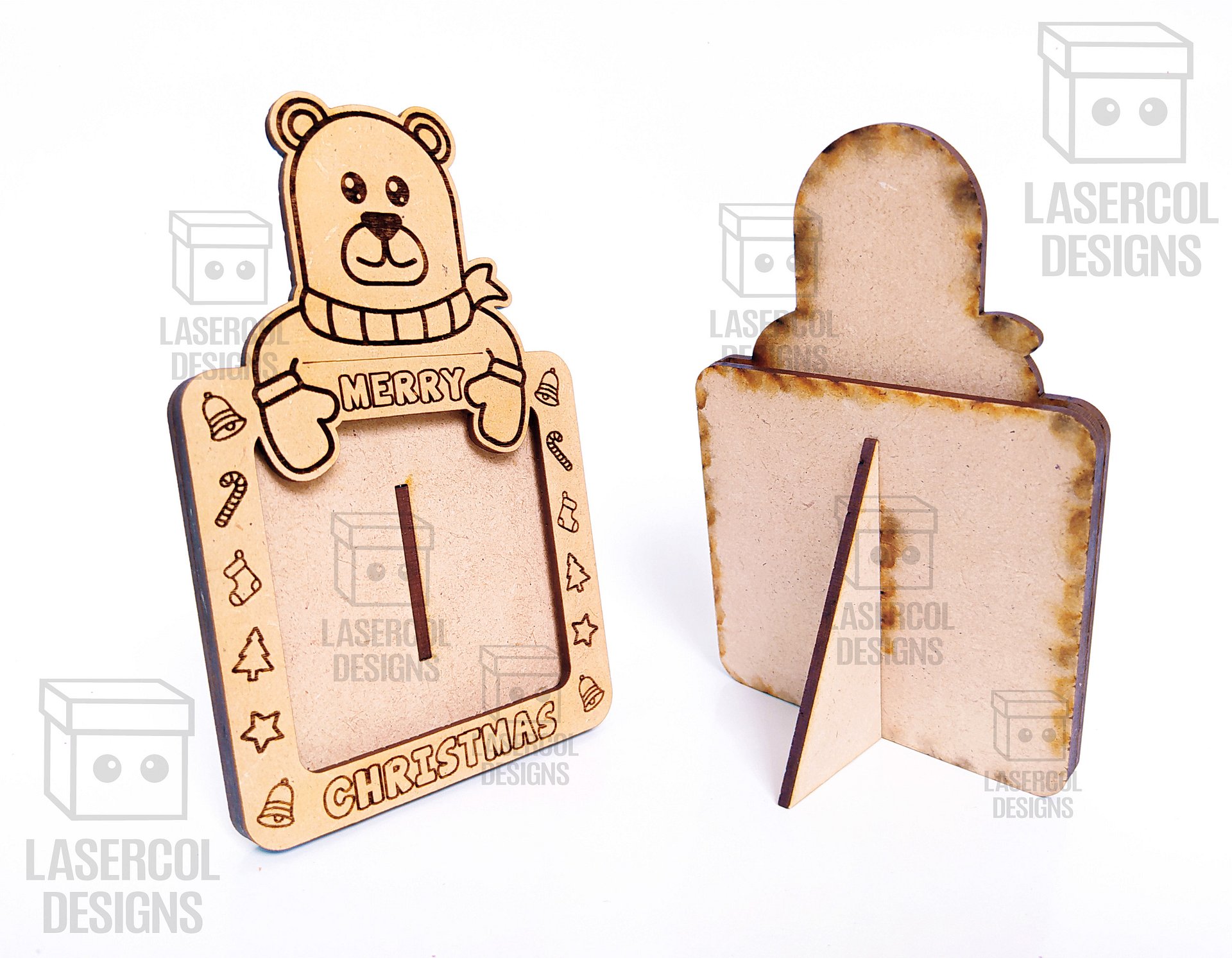 Christmas Ornaments Photo Frame Set 3 - Laser Cut Files product image (8)