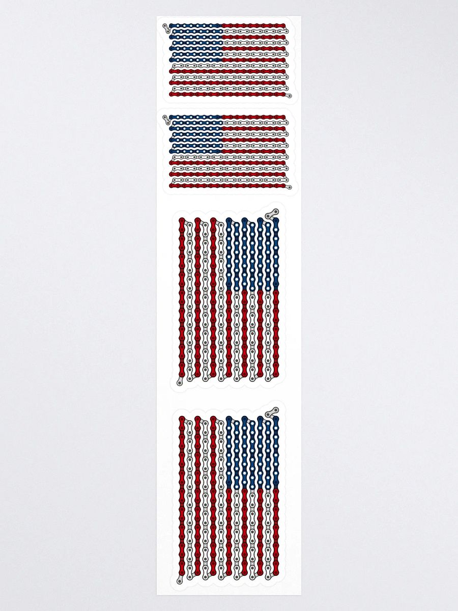 USA 50 States Bike Chain Flag Stickers, Mixed Size 4 Pack product image (3)