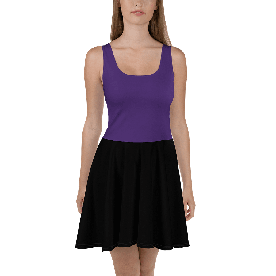Midnight Veil Designs Black and Purple Fantasy Skater Dress - XS to 3XL product image (4)