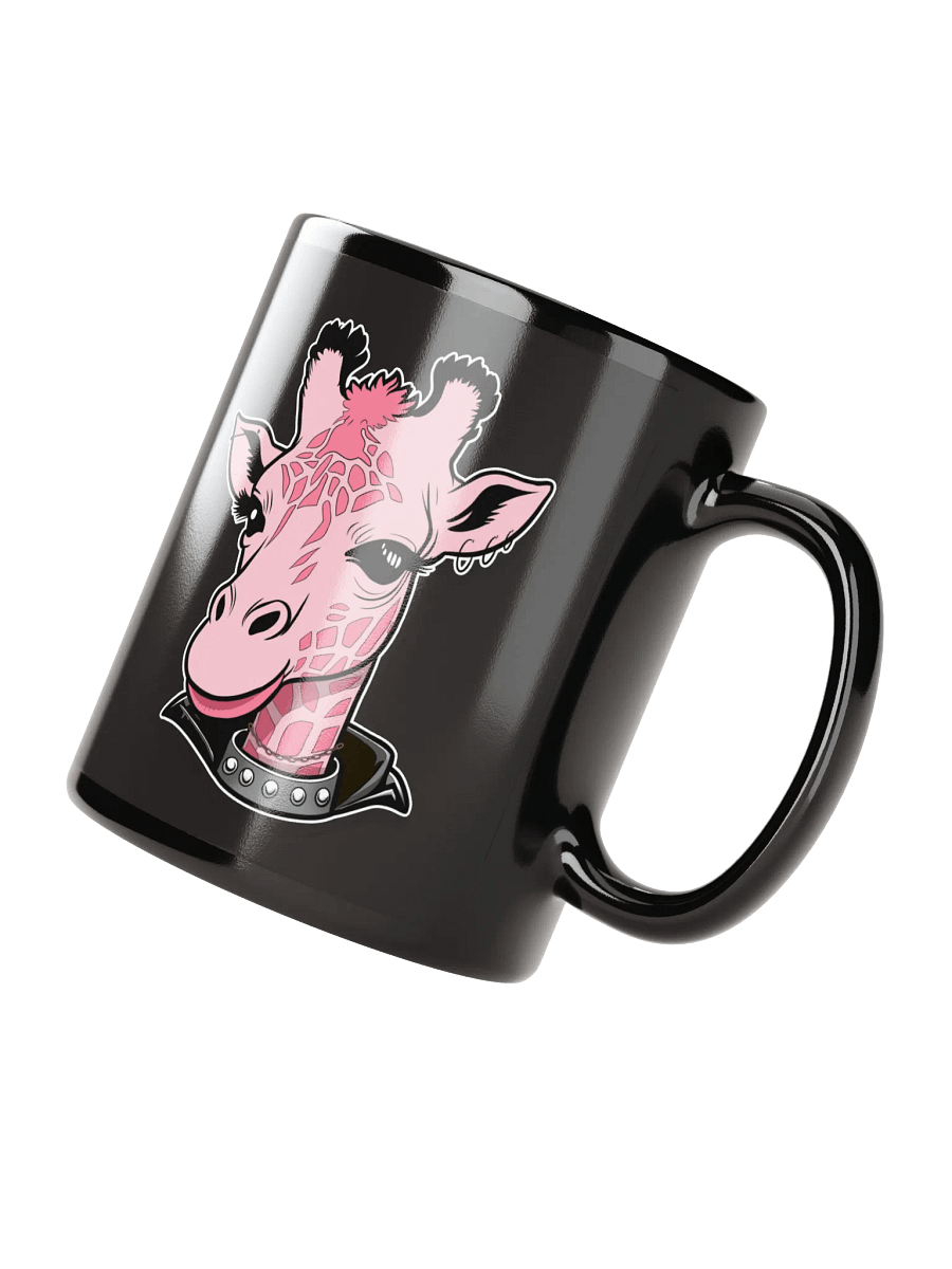 Gothic Safari Black Ceramic Mug - Giraffe product image (3)