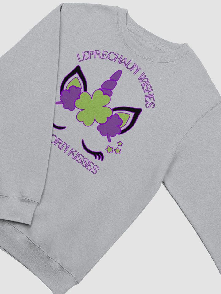Leprechaun Wishes & Unicorn Kisses Premium Crewneck Sweatshirt product image (6)