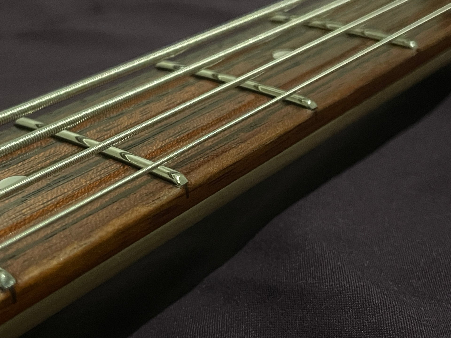 G.D. Guitars “Blue Streak” Custom “Super P” Bass — Metallic Blue & Red w Case product image (8)