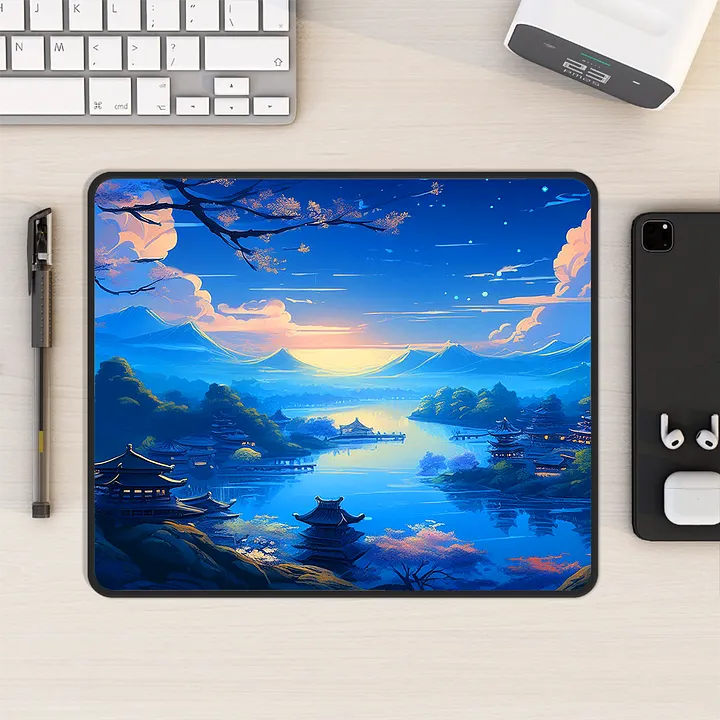 Azure Blossom Small Mouse Pad (7 x 9) product image (1)