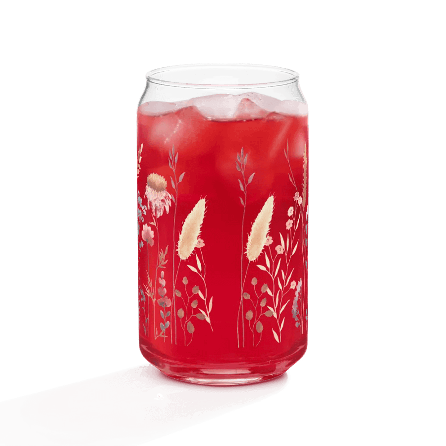 Cute Wildflowers Pampas Grass Glass product image (7)