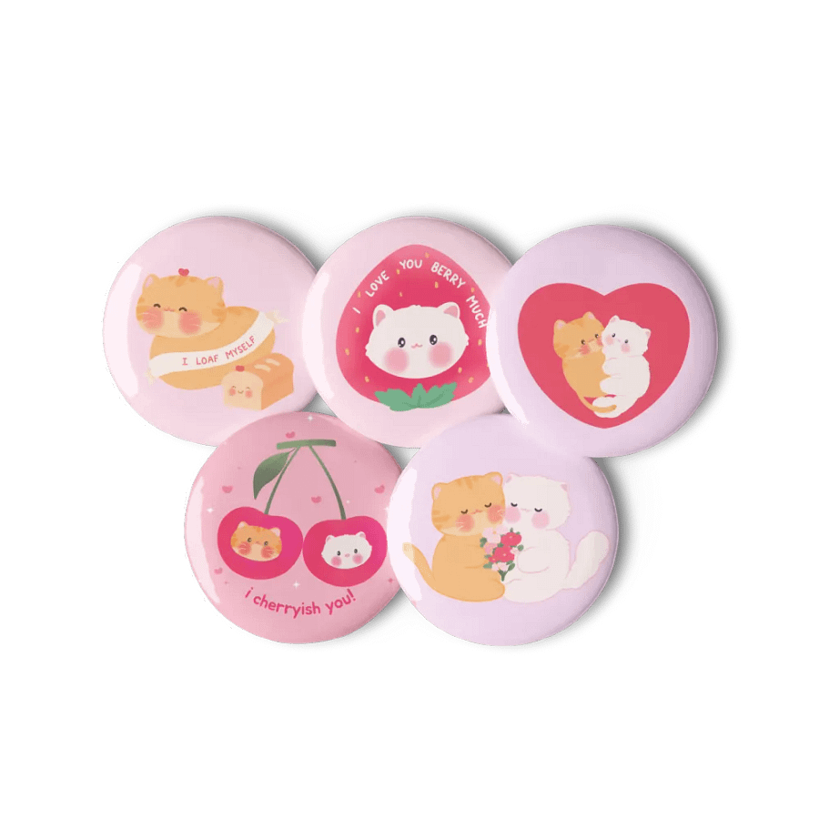 Cats and Love Pin Set product image (11)