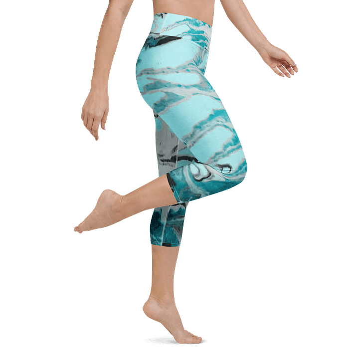 Fluid Turquoise Art Leggings product image (1)