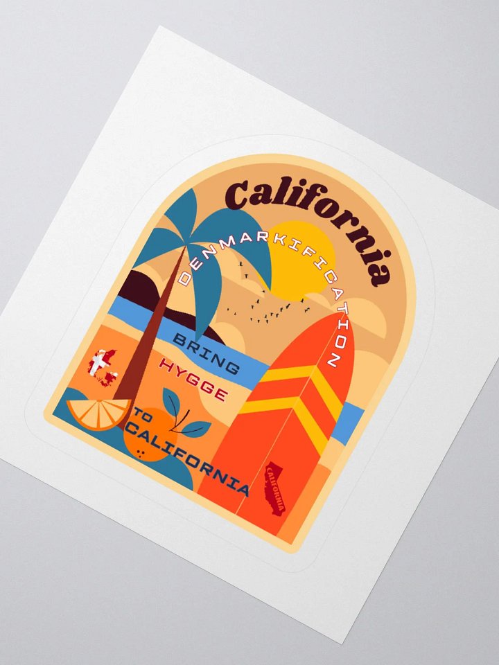California Dreamin' Retro Surf / Denmarkification - Sticker product image (6)