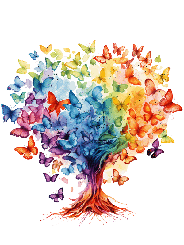Colorful Butterfly Leaves Tree of Life 20-oz Tumbler product image (2)