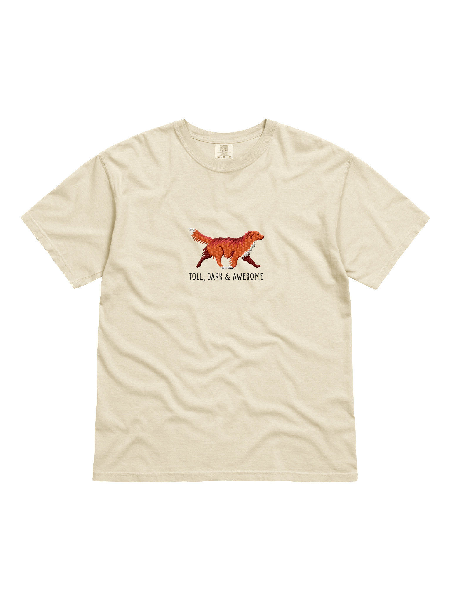 Toll, Dark, and Awesome T-Shirt(Embroidered) of a Nova Scotia Duck Tolling Retriever(Red) product image (41)