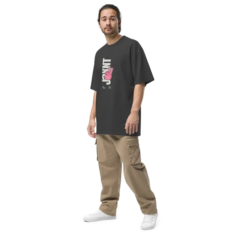 Peace Sign Graphic Oversized Tee product image (5)