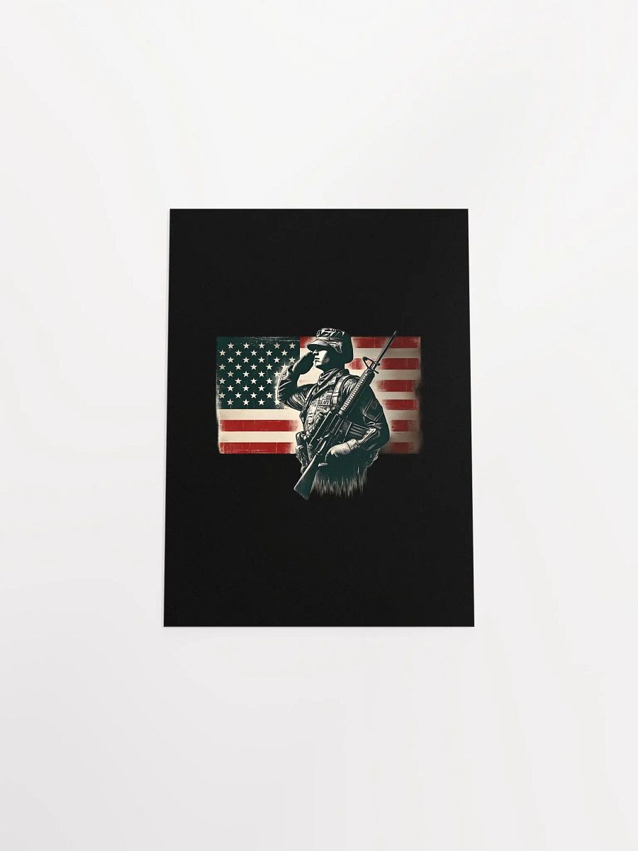 Saluting Soldier - Proud USA Patriotic Tribute Vintage Poster product image (53)