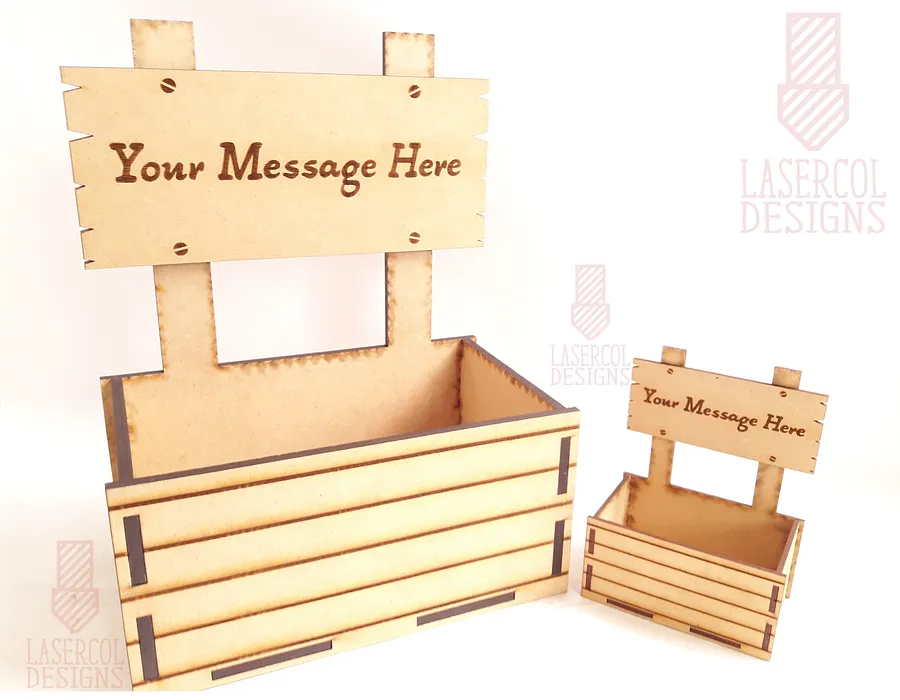 Gift Basket (Two Sizes) - Laser Cut Files product image (3)